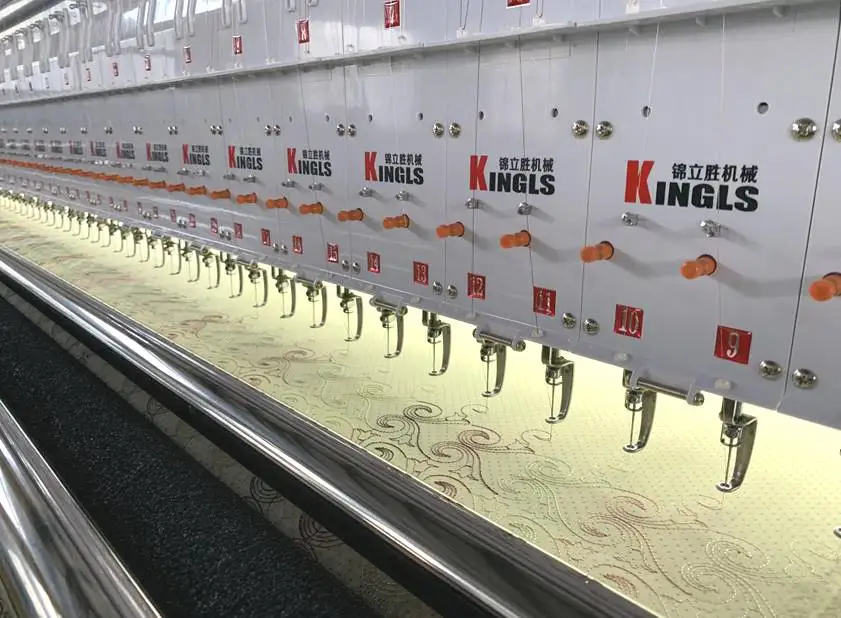 Multi needle quilting embroidery machine for quilt garment sofa cover and bedspread