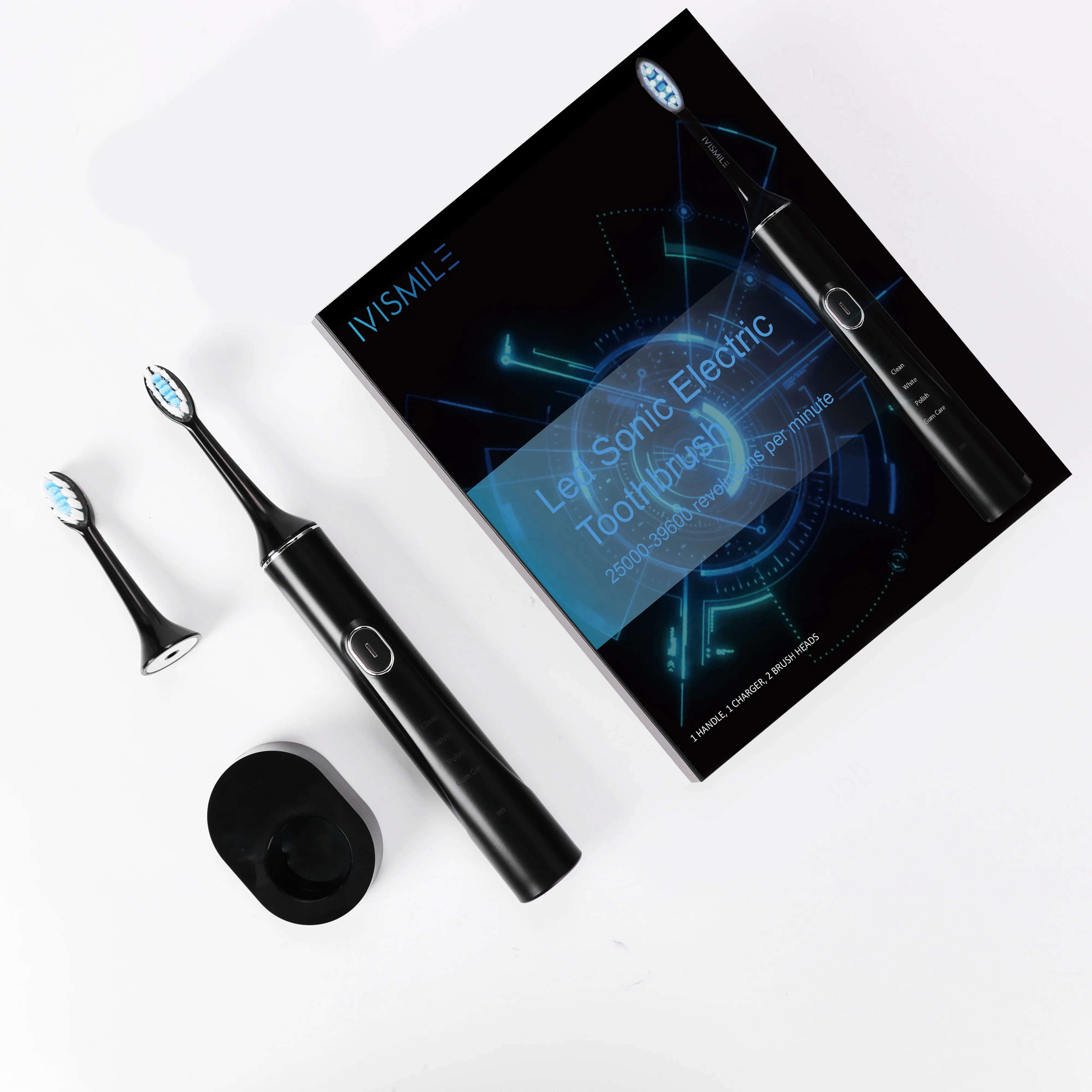 IVISMILE 2021 новый дизайн Лучшее качество OEM частная марка 4 модели перезаряжаемая светодиодная электрическая зубная щетка