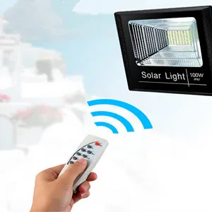 IP65 наружный 30 Вт 60 100 200 ip66 водонепроницаемый сад на солнечных батареях светодиодный солнечный прожектор с солнечной