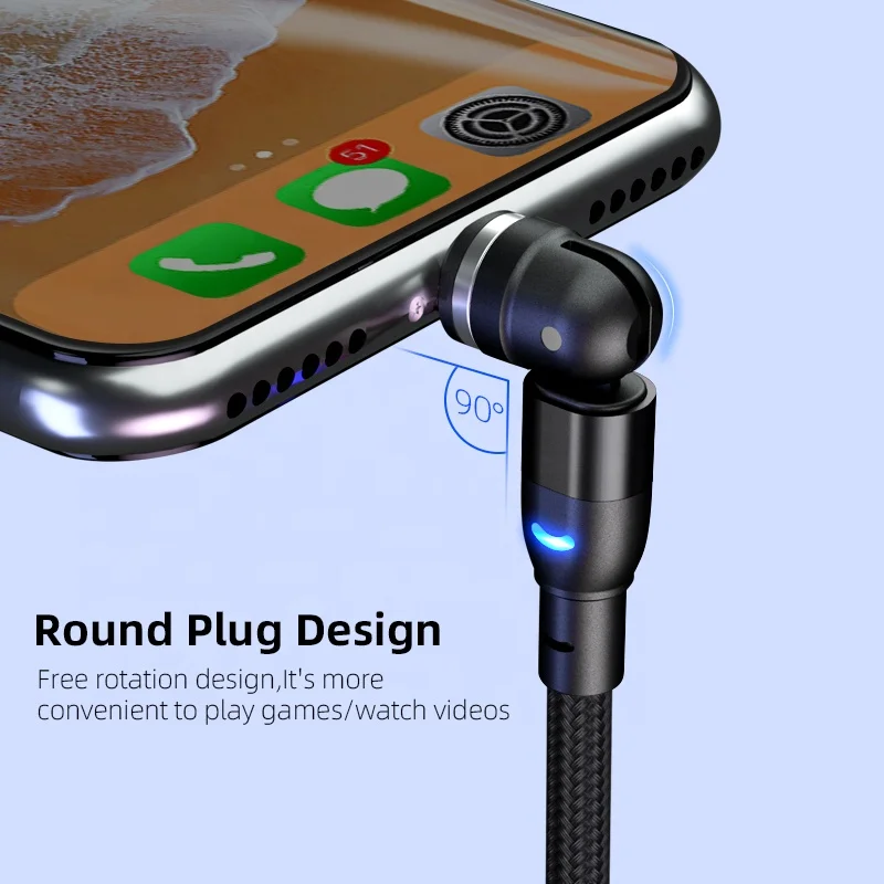  1M 2M Hot sale Magnetic charging 3 in 1 USB Cable LED cell phone accessories Phone Charger for All