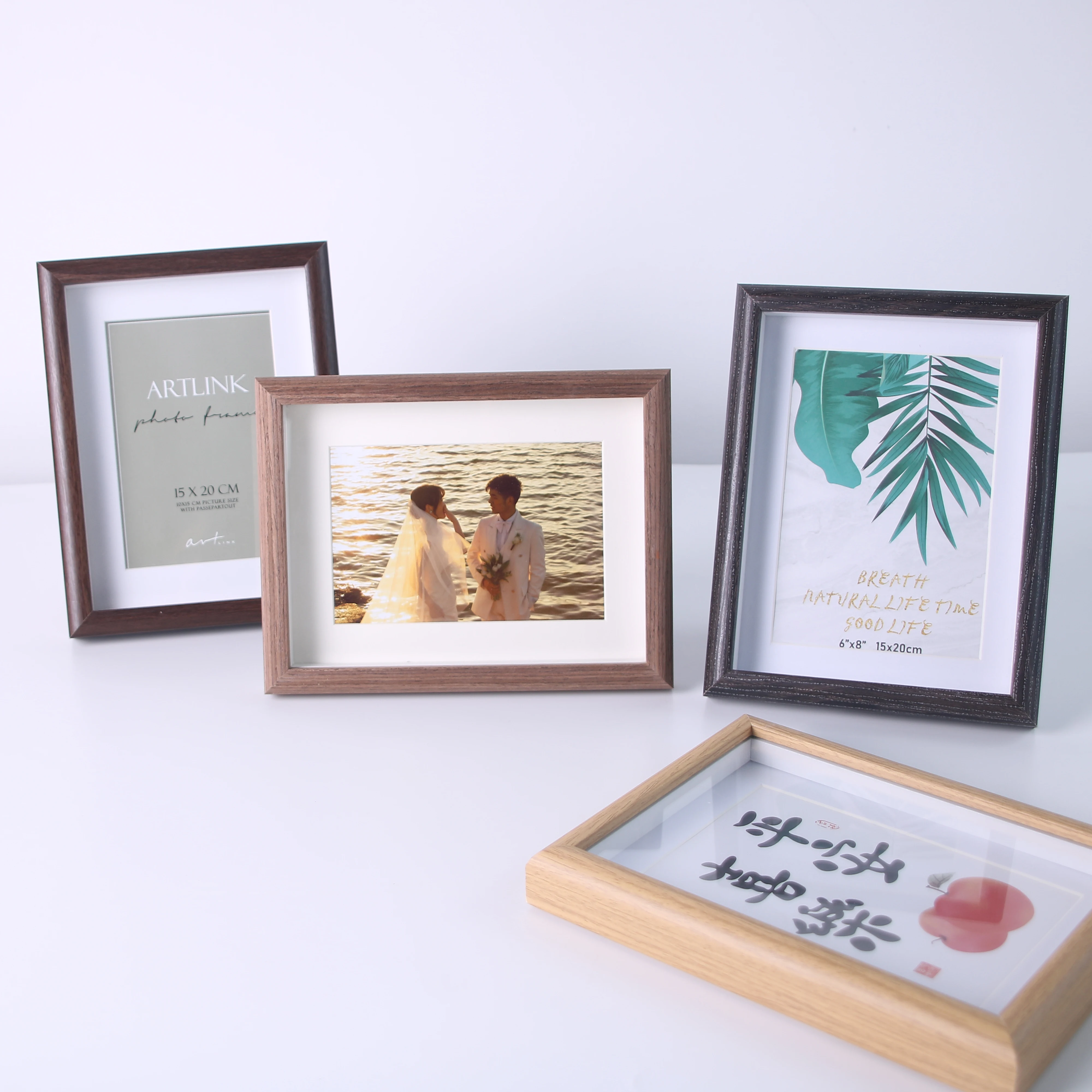 MDF Picture Frame Wood Black Photo Frame Real Glass Front Wall Art Home Decor picture frame