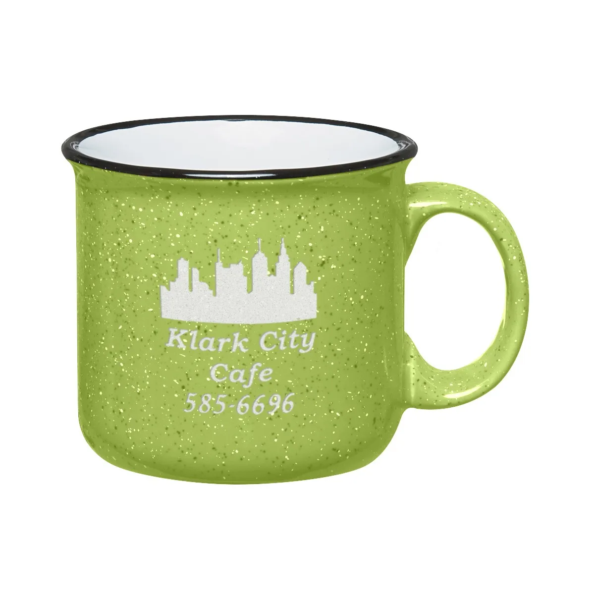 retro granite design mug