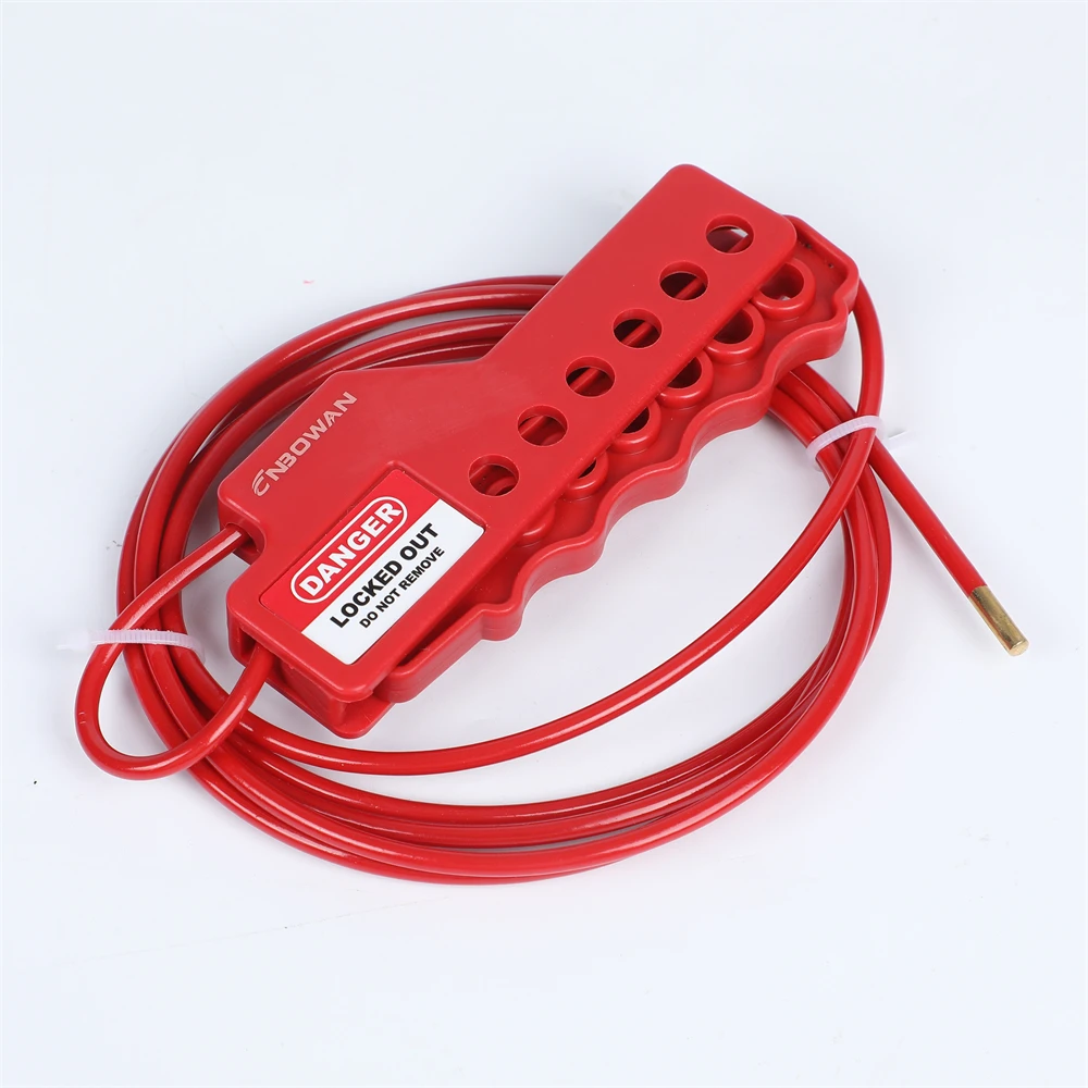 Stainless steel cable lockout with PVC UV protection layer cable for lockout multiple energy isolation points