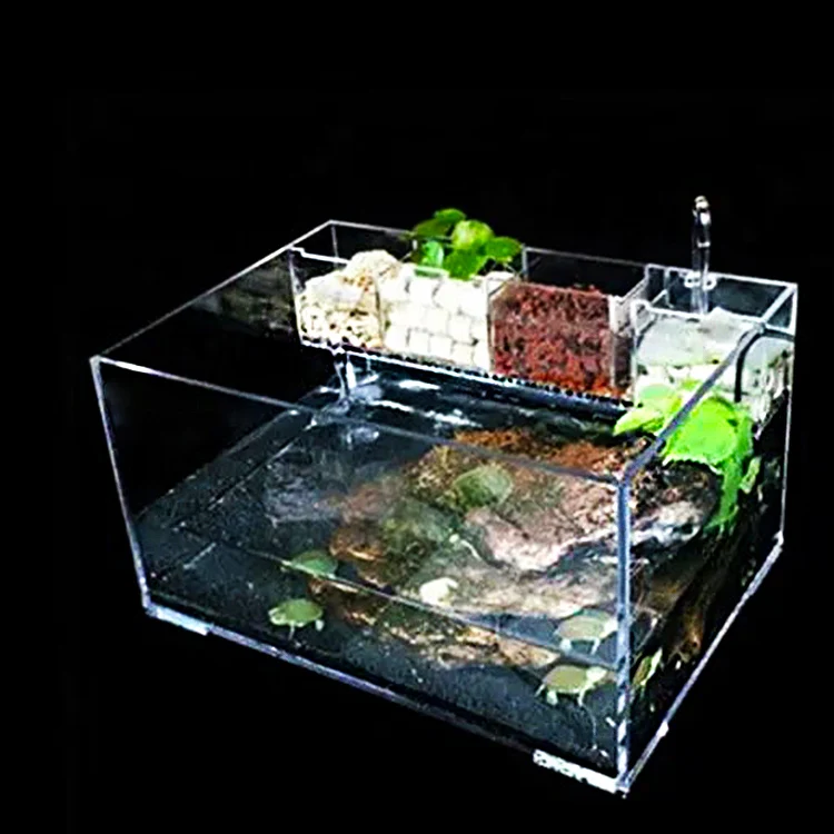 Custom Rectangular Aquarium Clear Acrylic Fish Tank Acrylic Fish Growing Tank For Display