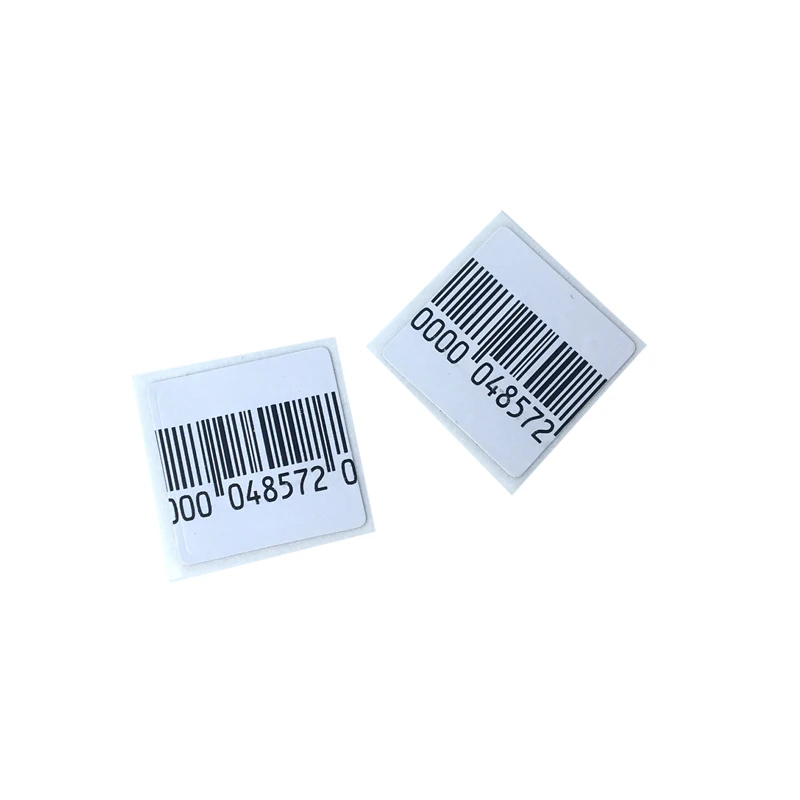 DETA Adhesive 25*25mm 8.2mhz sensor security sticker rf barcode label for antitheft