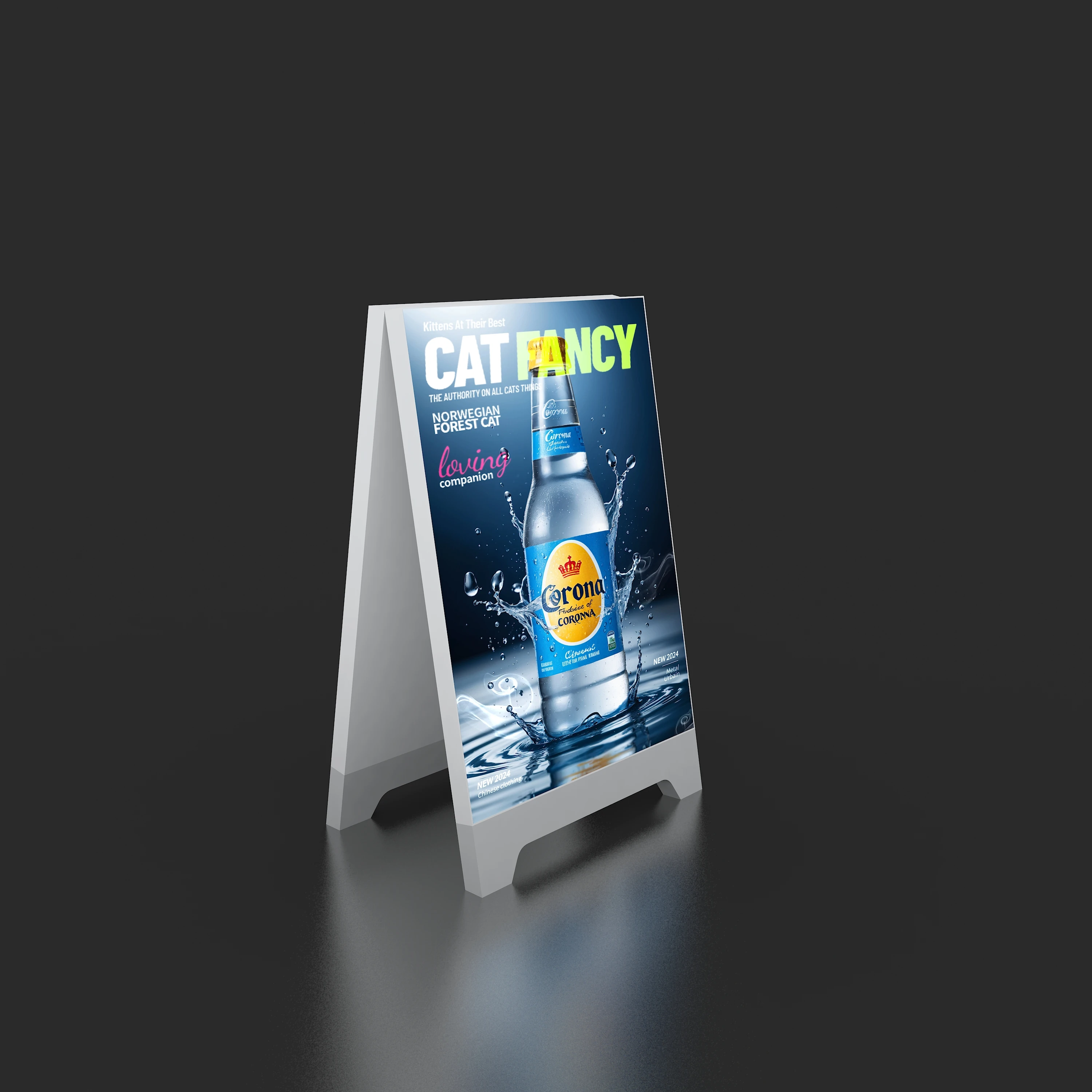 A-NEW Factory SEG Poster Outdoor Floor Stand Advertising LED Poster Aluminum Frame Show