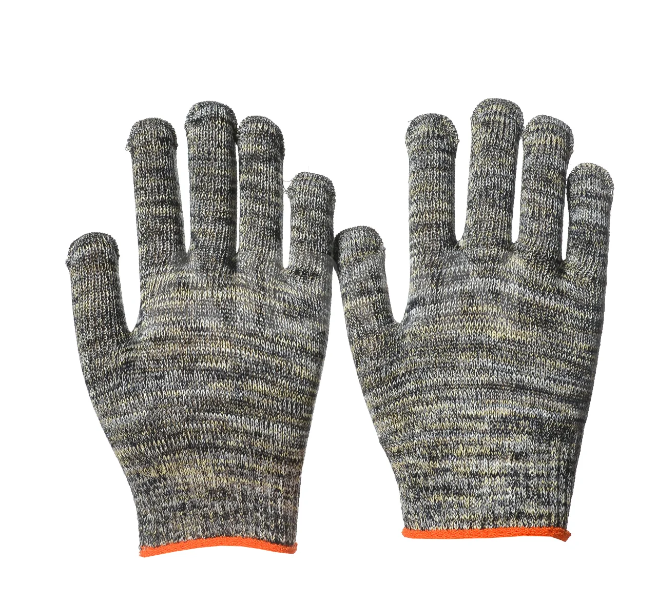 orange seamless knit nylon nail tech use impact cotton or polyester oilfield nitrile thin layer latex rubber coated work gloves
