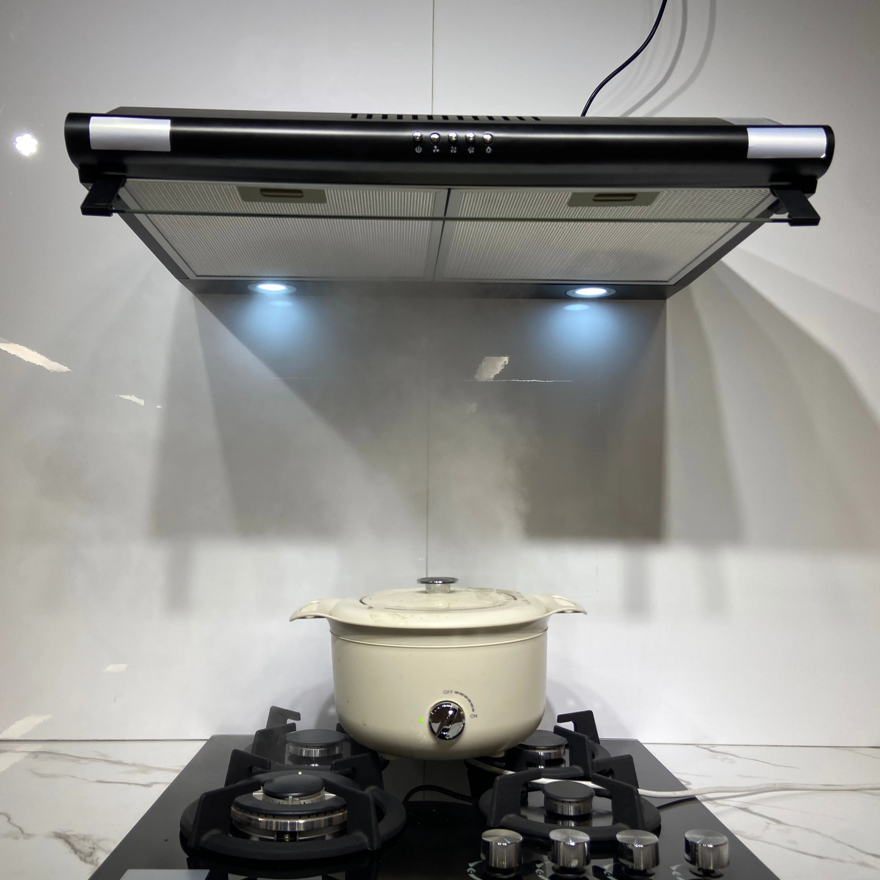 CE CB China Supplier Sales 600mm Touch Control Slim Under Cabinet Kitchen Cooker Hood Kitchen Extractor Hood