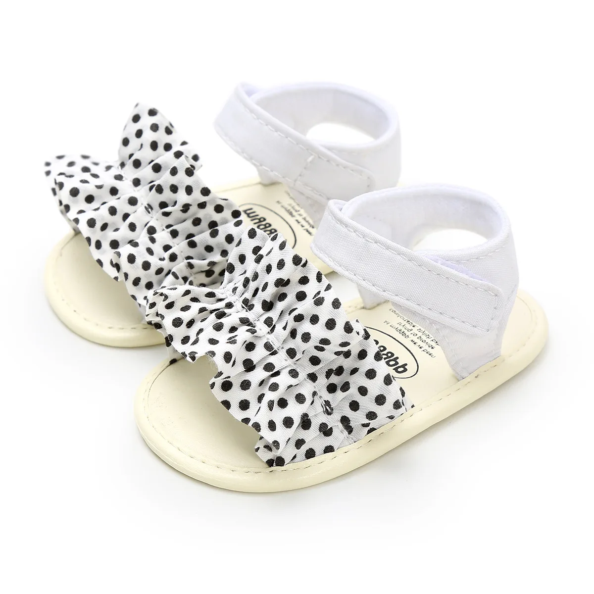 Fancy Cute Princess Cotton New Born Toddler Summer Bowknot Plaid Striped Infant Baby Shoes Girl Sandals