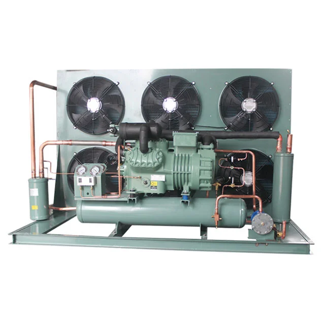 Blast freezer semi-hermetic screw 2FES-2 two stage compressor refrigeration equipment system condensing unit