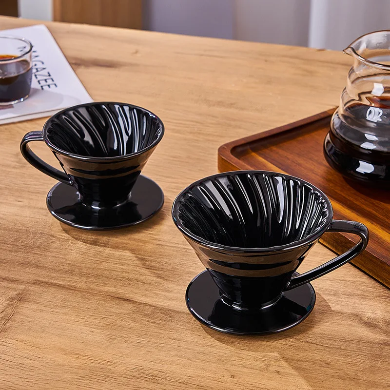 2 Cup Paper Cone Filters Easy Manual Brew Maker Gift Ceramic Slow Brewing Pour Over Coffee Dripper