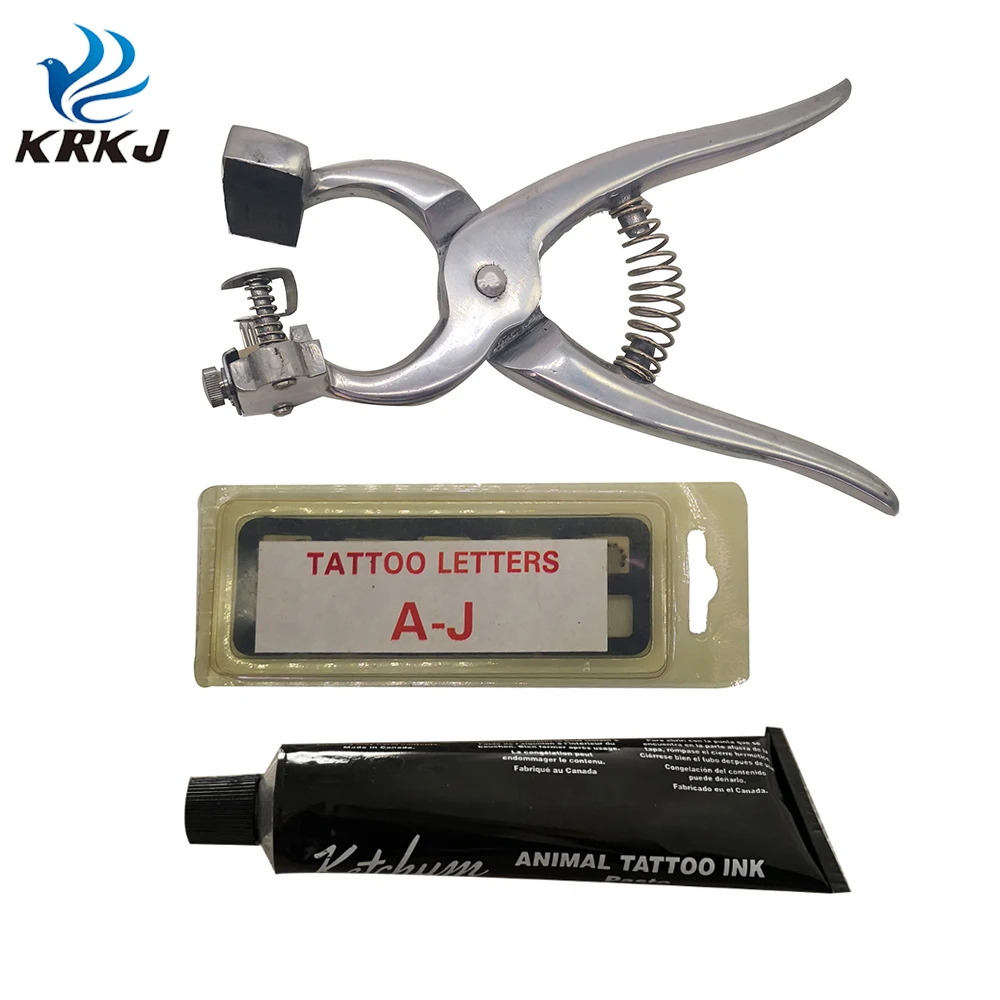CETTIA ветеринарная машина для тату-машинки из нержавеющей стали с буквами и цифрами крупного рогатого скота