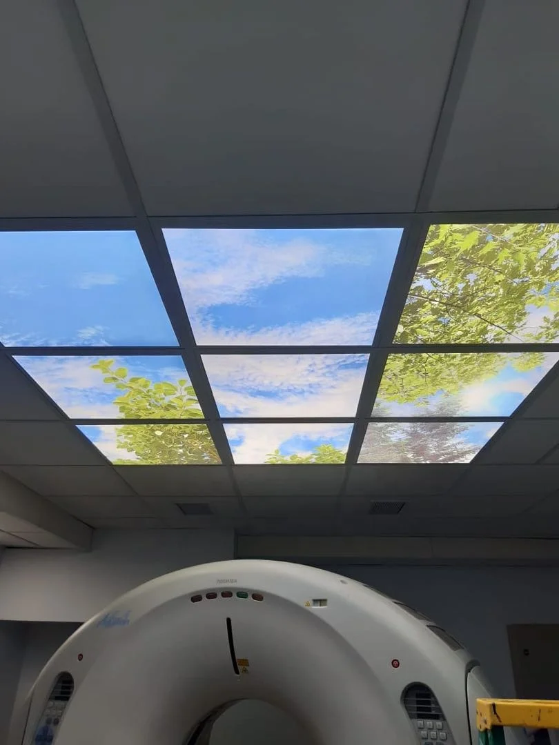 Led blue sky ceiling panel light Sky and cloud led ceiling panel 40w Led sky picture ceiling panel 600x600