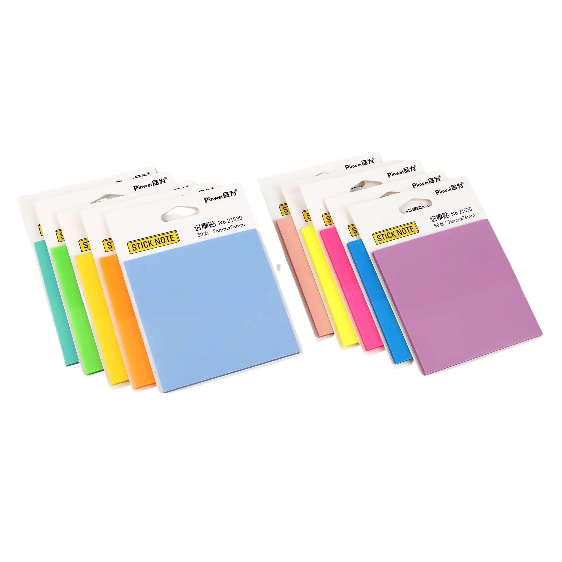YIHENG Colorful Clear film sticker Transparent Fluorescent PET Indicator Memo Pads Time Schedule Planner Sticky Notes