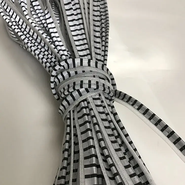 Wholesale High Visibility Silver Reflective Piping Bag Edging Reflective String Piping Stripe
