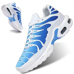 PU outsole mesh breathable lace up absorb shock students air cushion sport shoes