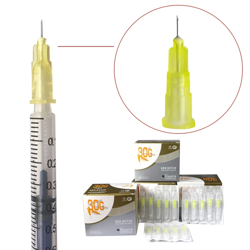 Wholesale Korean CE Marked Disposable Micro Needle 30g 31g 32g 33g 34g Meso Needle For Skin Booster Injecting