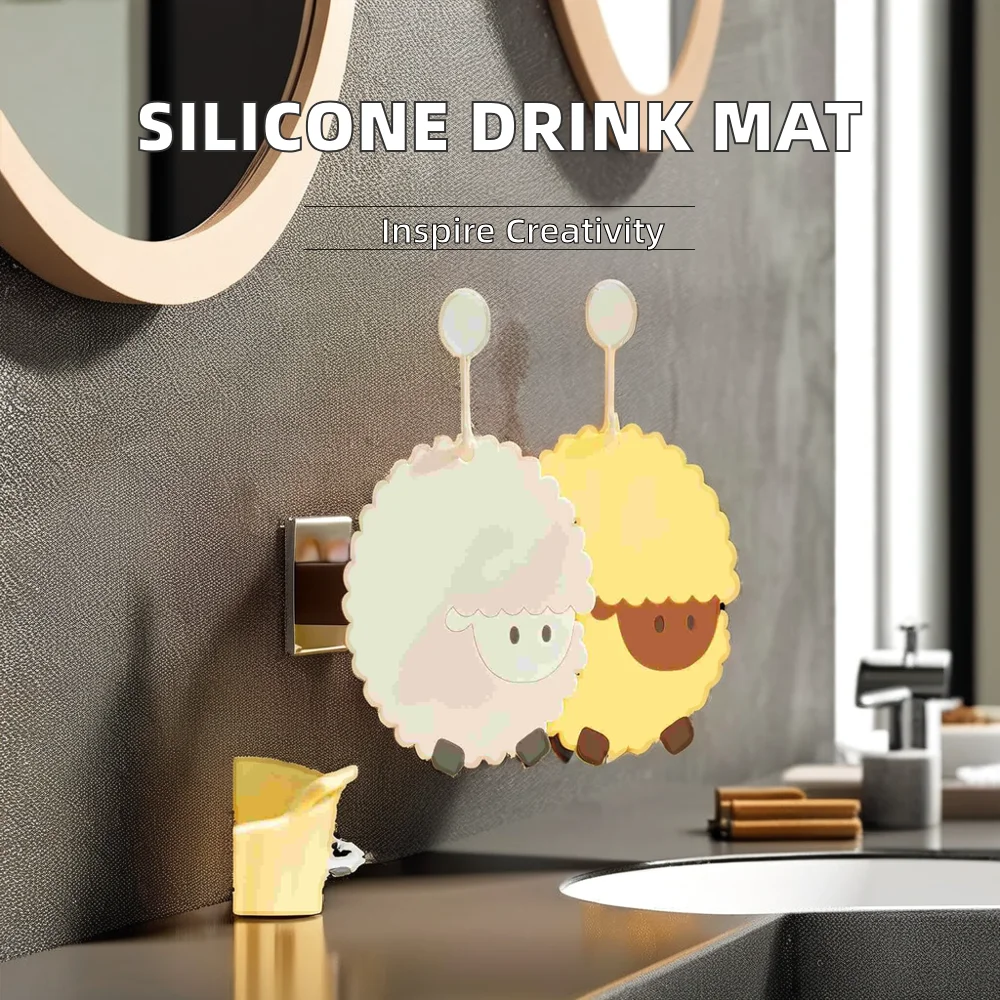 Soft Silicone Cartoon Place Mat Non-Slip Hot Pot Coaster for Tea & Coffee Oil-Proof Mats & Pads
