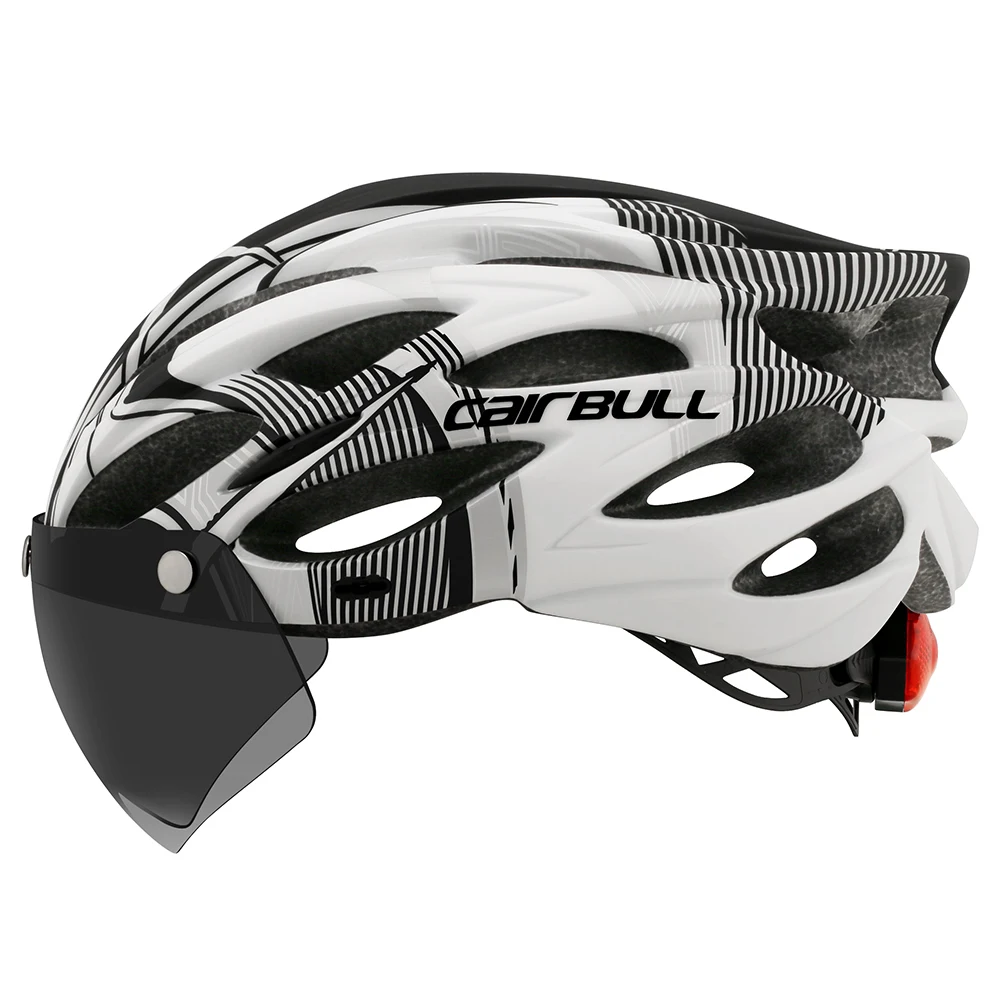 
CAIRBULL ALLROAD 2020 Bike Helmet with Rear Light Detachable Magnetic Goggles Removable Sun Visor Mountain & Road Bicycle Helmet 