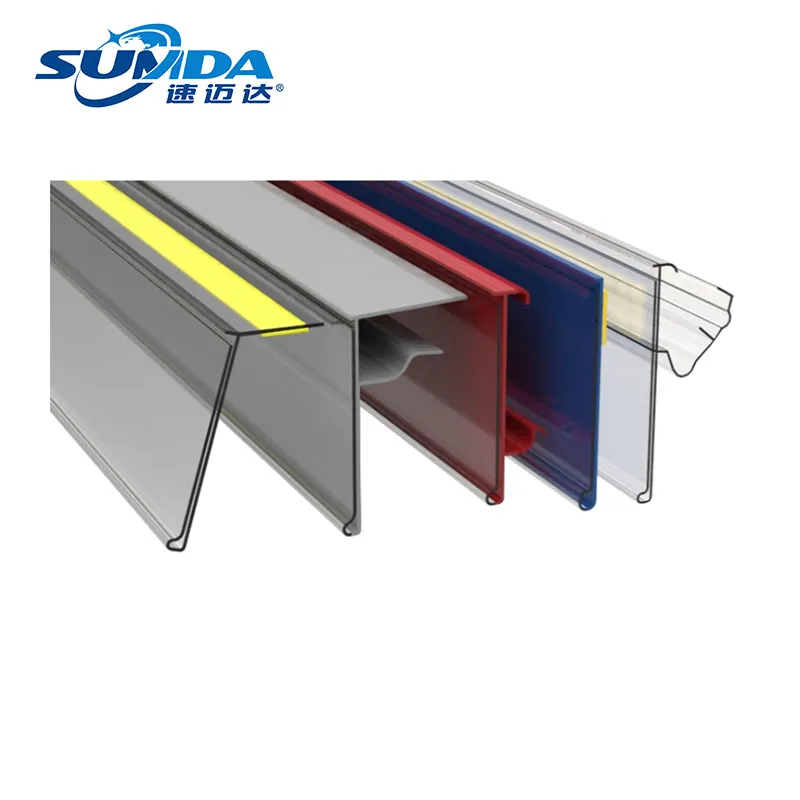 Customization Multi Styles Clear Plastic Shelf Price Label Holder