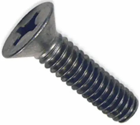 stainless steel 304 316 DIN965 flat countersunk head recess cross screw
