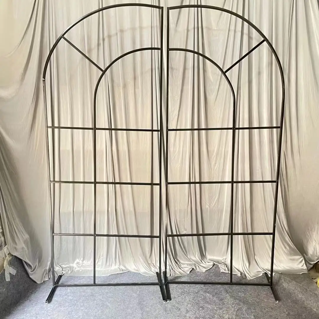 New Wedding Wrought Iron Props Decorate Wedding Scene Furnishing Articles Black Screen Arch Background
