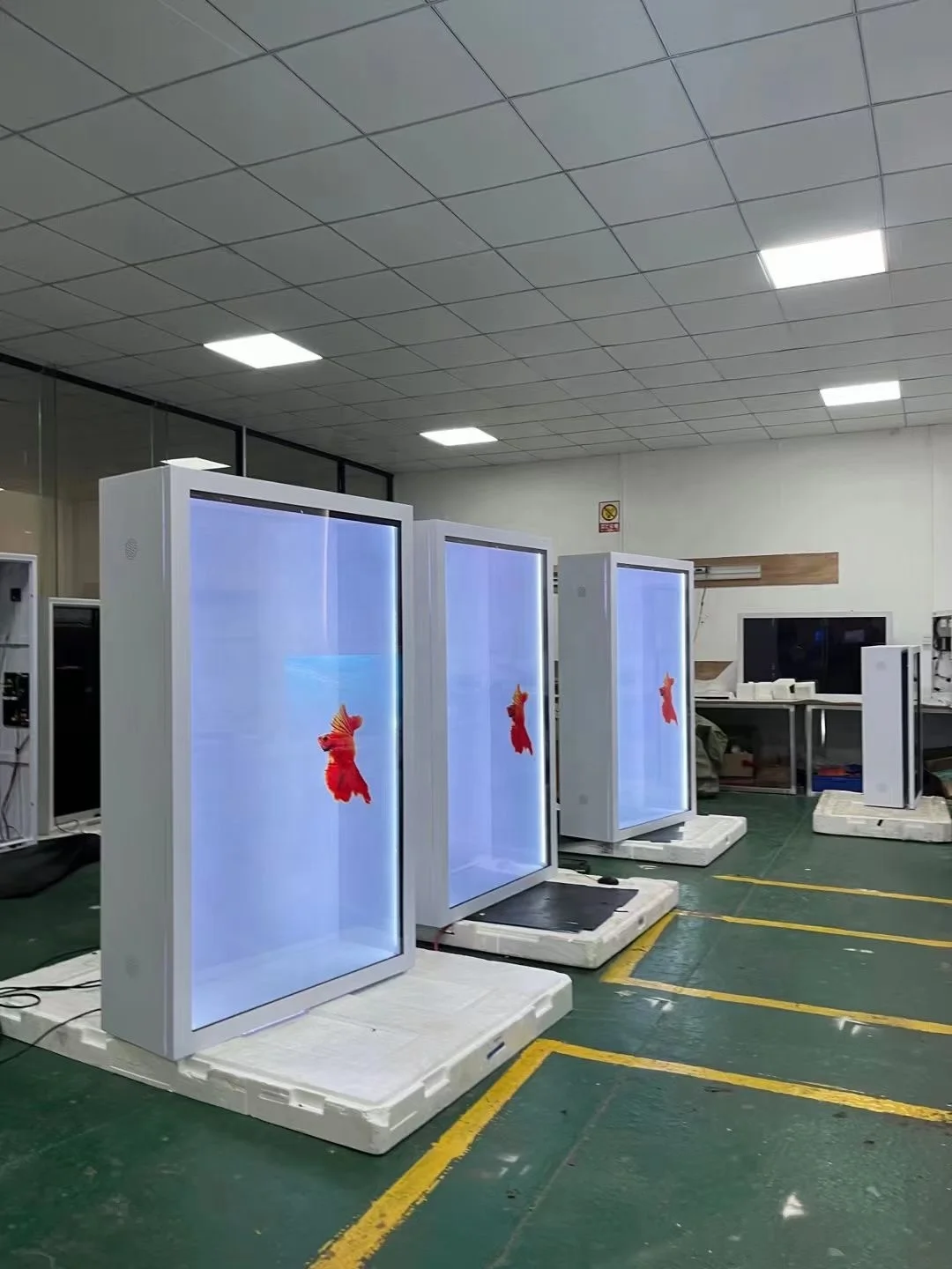 Hot Sale 55 Inch High Resolution And High Brightness Jewelry Transparent LCD Display Screen Showcase