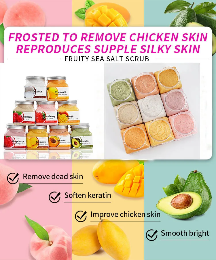 Hot Selling Private Label Salt Scrub Body Sugar Scrub Exfoliate Skin Whitening Body Scrub