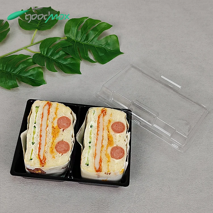 Factory Customized Disposable PET Plastic Baking Food Packaging Box Sandwich Cake Fruit Takeaway Box With Lid