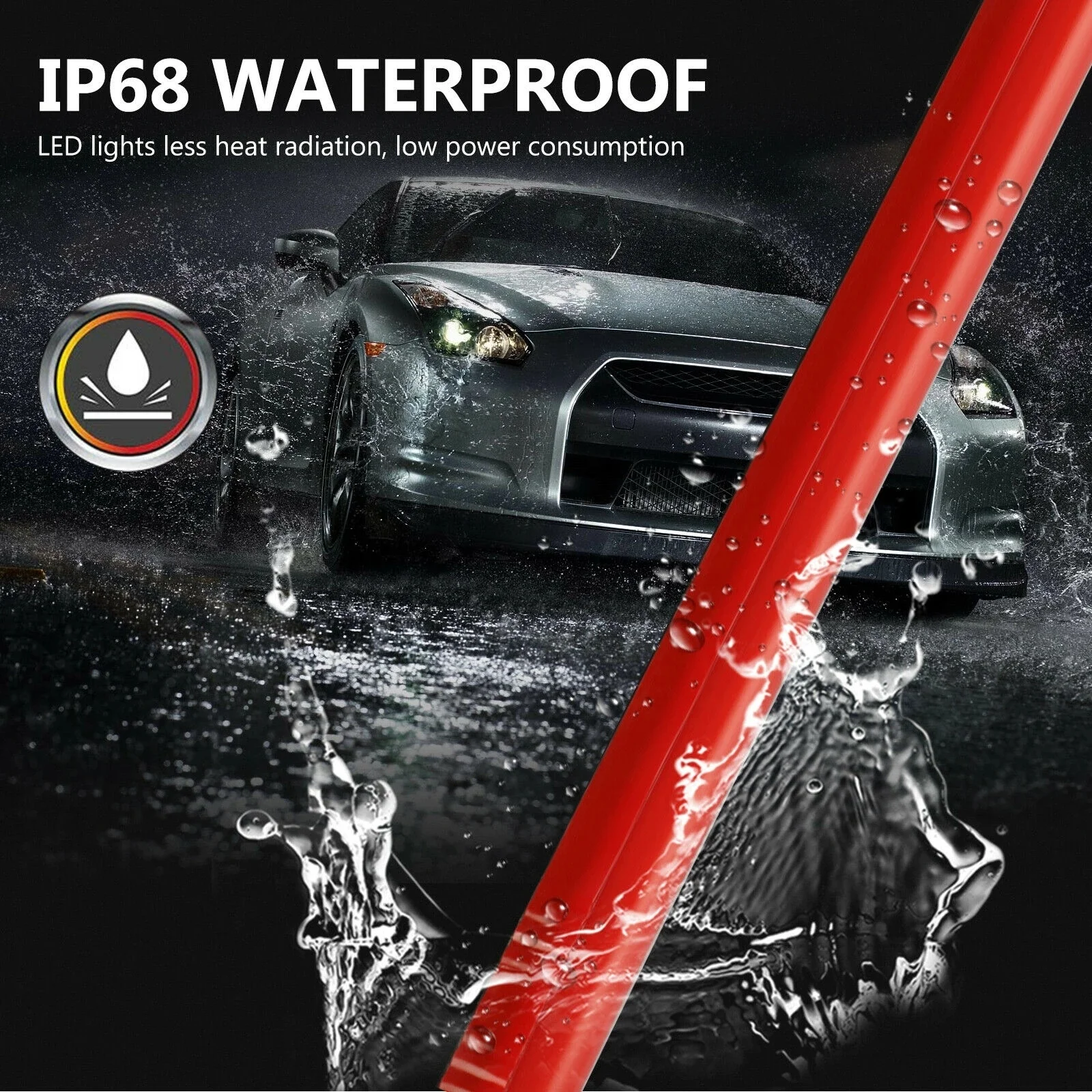 Car Styling Trunk Tail Brake Light High Additional Stop Rear Tail LED Strip Turn Signal Running Light Auto Warning Lamps