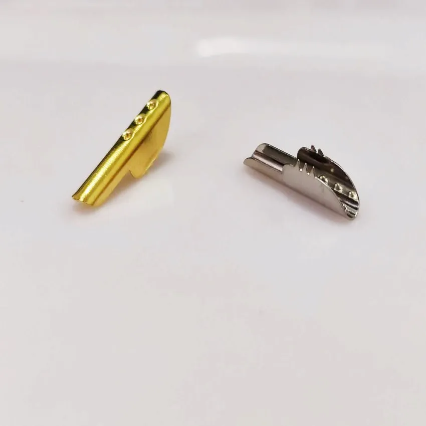 Metal Stopper Sustainable Cord End Ribbon Crimp Ends Silver Flat Iron Plating Stainless Steel Wholesale High Quality 23.5mm