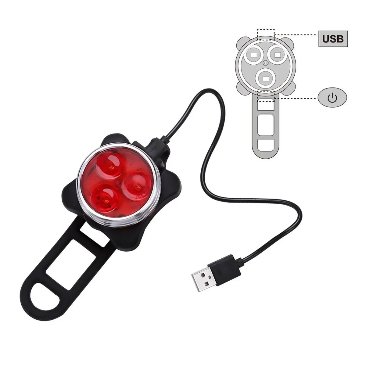 50% процентную скидку Luces Para Bicicleta фар USB перезаряжаемые спереди и сзади лампы велосипед комплект светодиодный
