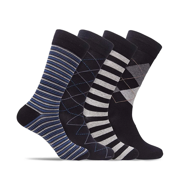 Custom business classic formal sock office Man bamboo black dress socks mens business casual crew dress socks for men