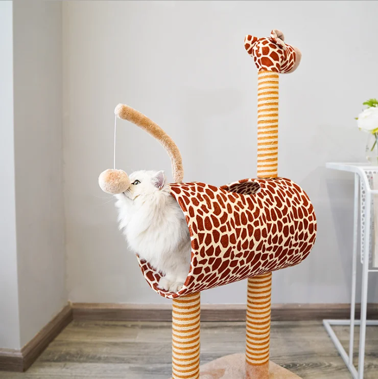 Giraffe image sisal cat tree house cat scratcher playing lounge