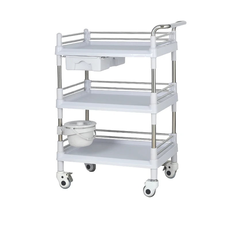 Clinic Apparatuses ABS Emergency Cart Equipment Mobile Hospital Laptop Treatment Monitor Medical Trolley Price