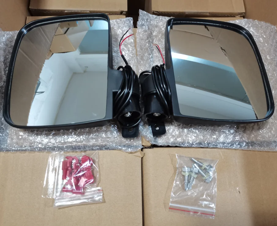 Golf Cart Side Mirrors with LED Turn Signal Light Golf Cart Rear View Mirrors for Club Car EZGO Yamaha Side Mirrors Golf Cart