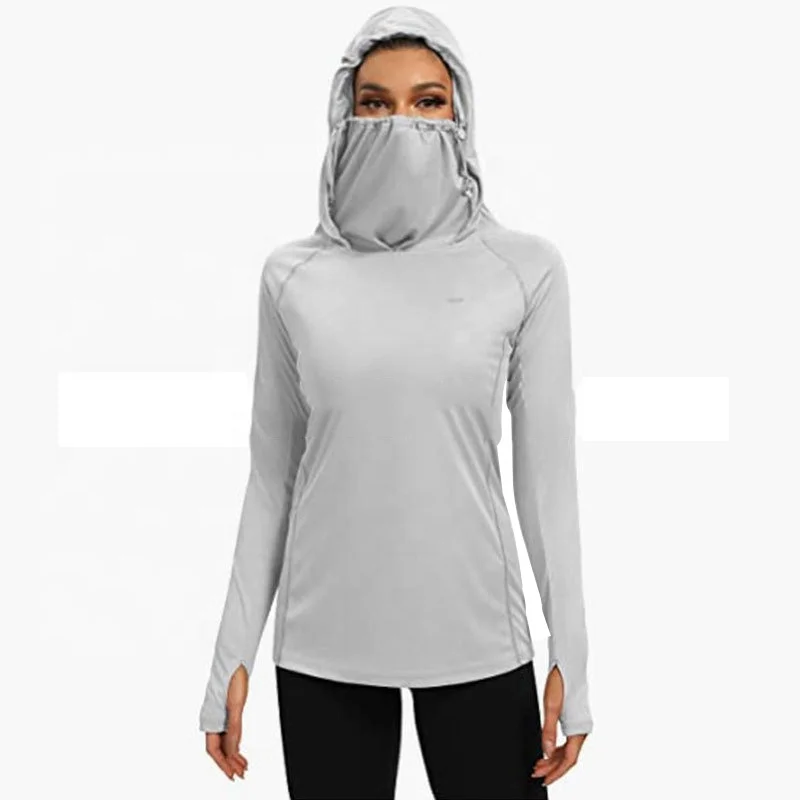 Logo Custom Hot Selling Womens Face Shield Sun Protection Hooded Fishing Jersey