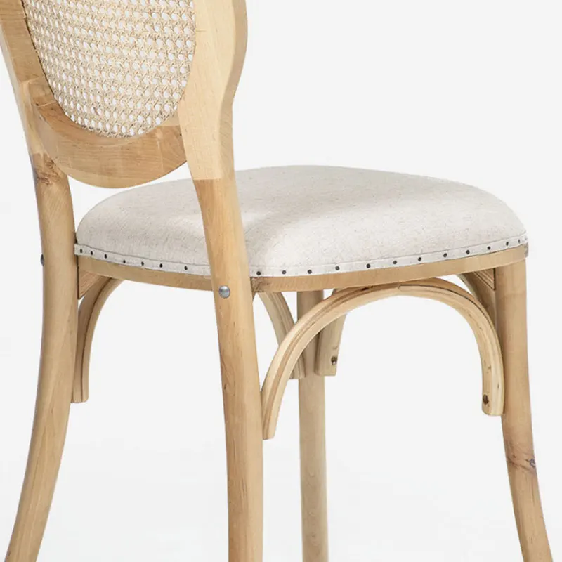 Скандинавская мебель для дома stuholz HL, обеденные стулья из твердой древесины для ресторана с ротанговым круглым основанием