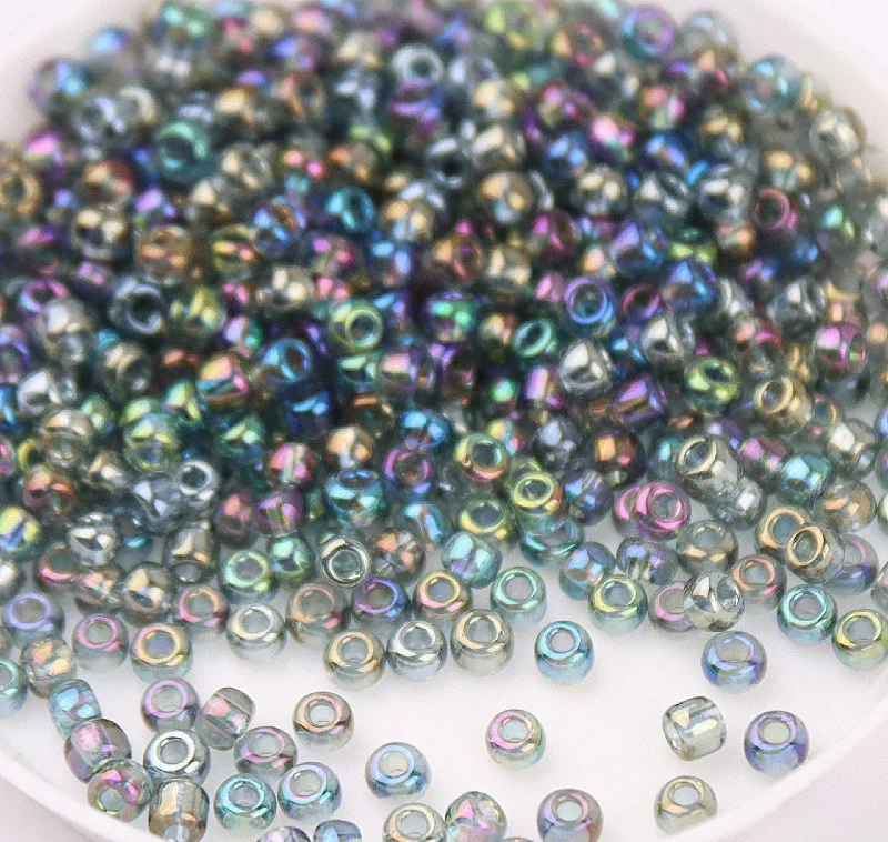 Multi Size Crystal Glass Beads DIY Handmade Beaded Accessories AB color Crystal Seed Glass Beads For Jewelry Making