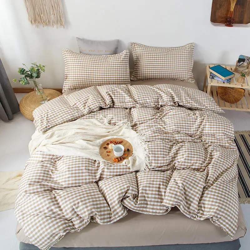 Single Queen King Size Solid Color Comforter Bedding Set Quilt Cover Set With Bed Linens