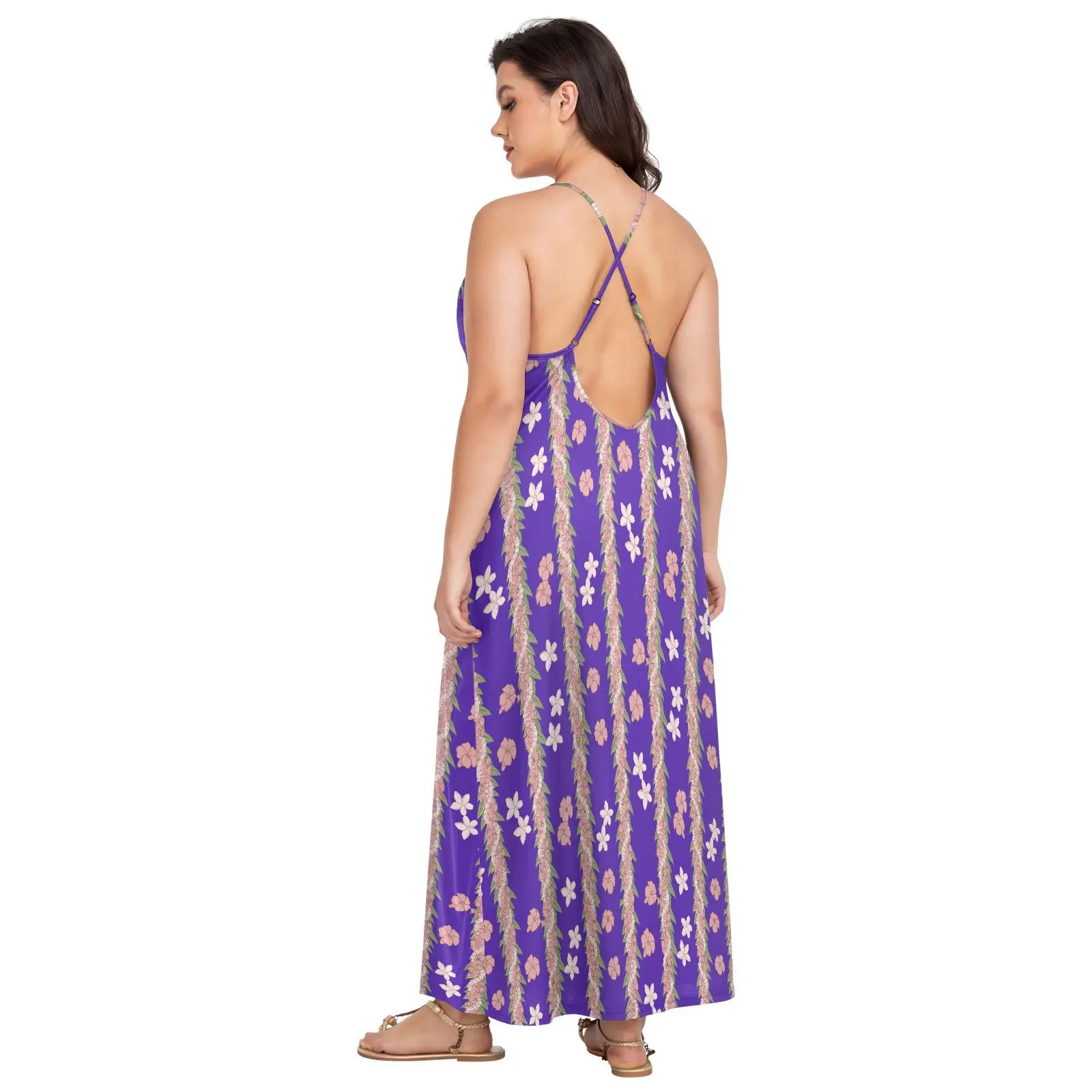 New arrival Women Summer Sleeveless Maxi Dresses Boho Sundress Casual V-Neck Long Dresses Hawaiian Beach Dress