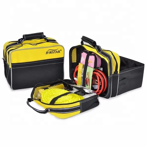Wholesale auto survival case tool Set Roadside Assistance Auto Car Emergency Kit With Jumper Cables