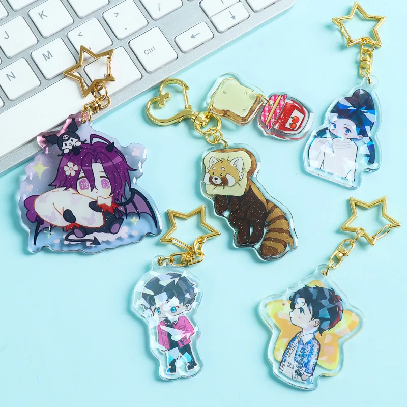 UV Printing Transparent Acrylic Keychain Make Own Clear Epoxy Resin Holographic Acrylic Charms