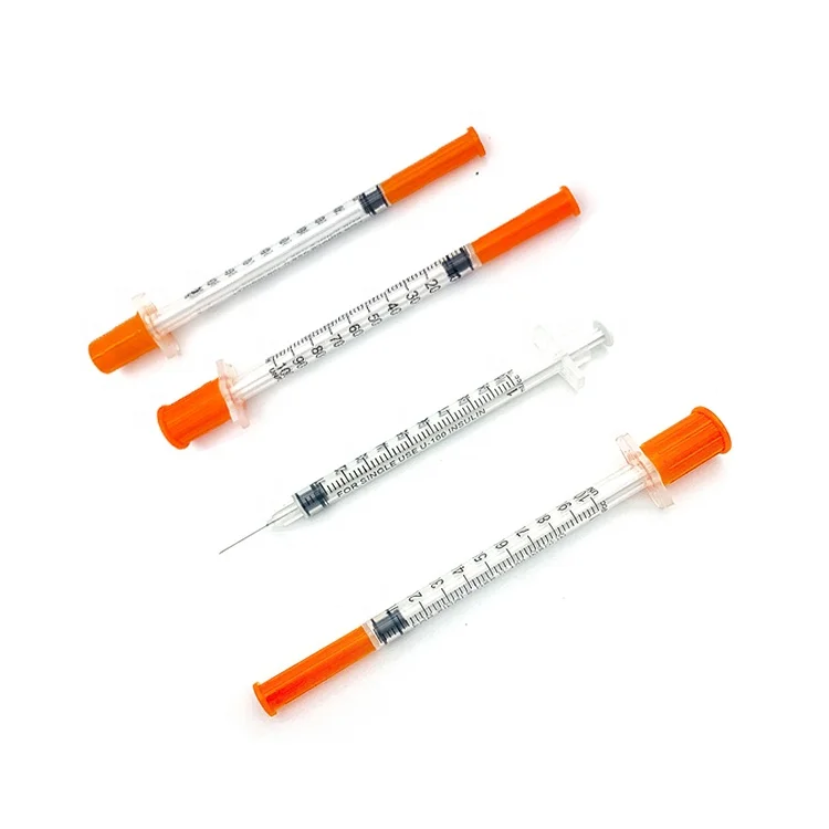 Medical Disposable 0.5ml 1ml Insulin Syringe With Needle