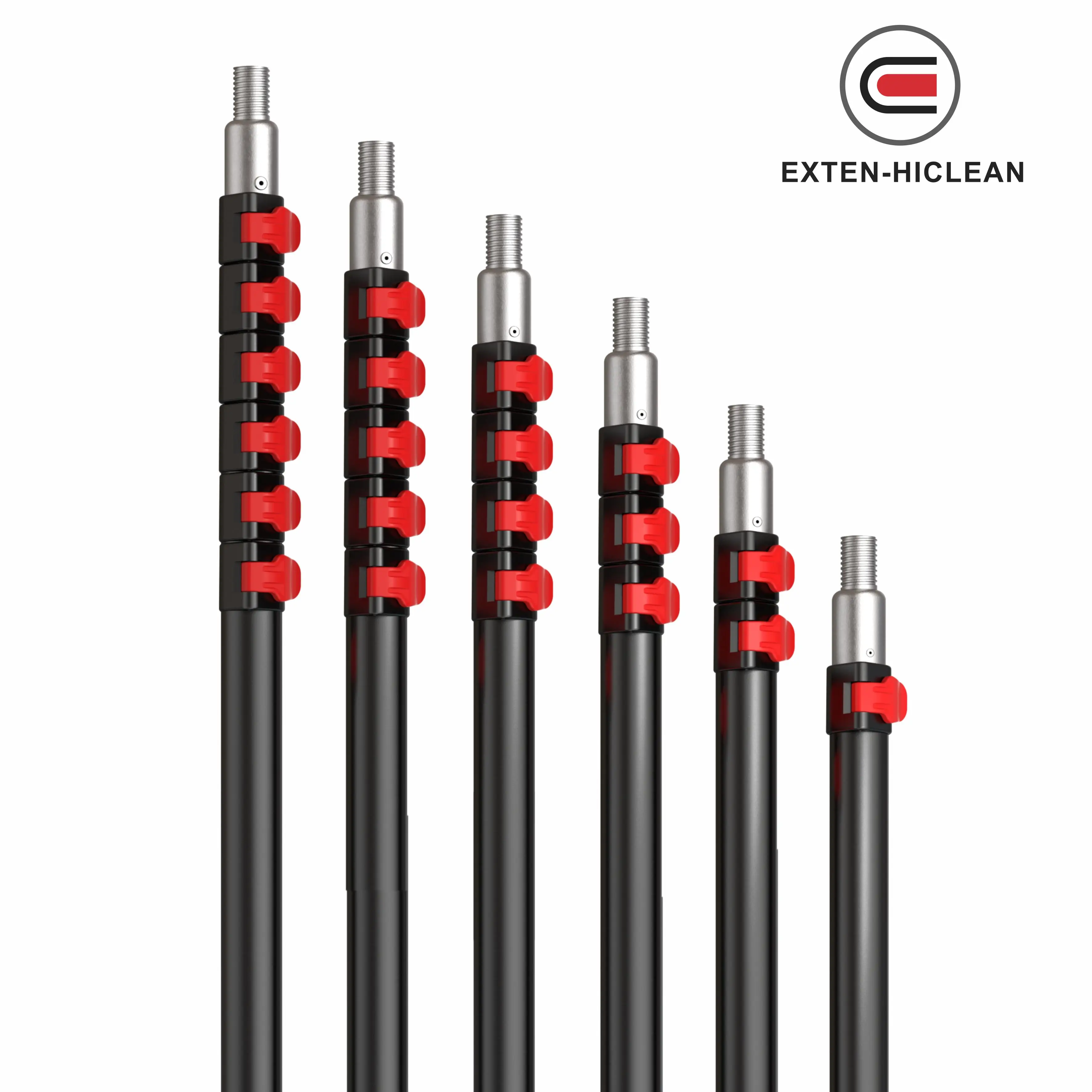 Wholesale hot sale fruit picker extendable spring mounted rotary plastic clamp for inner lock Long aluminum telescopic pole