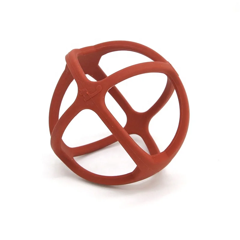 Wholesale Dinosaur 3D Silicone Teether Gripping Balls Safe Teething Toys Ball for Babies