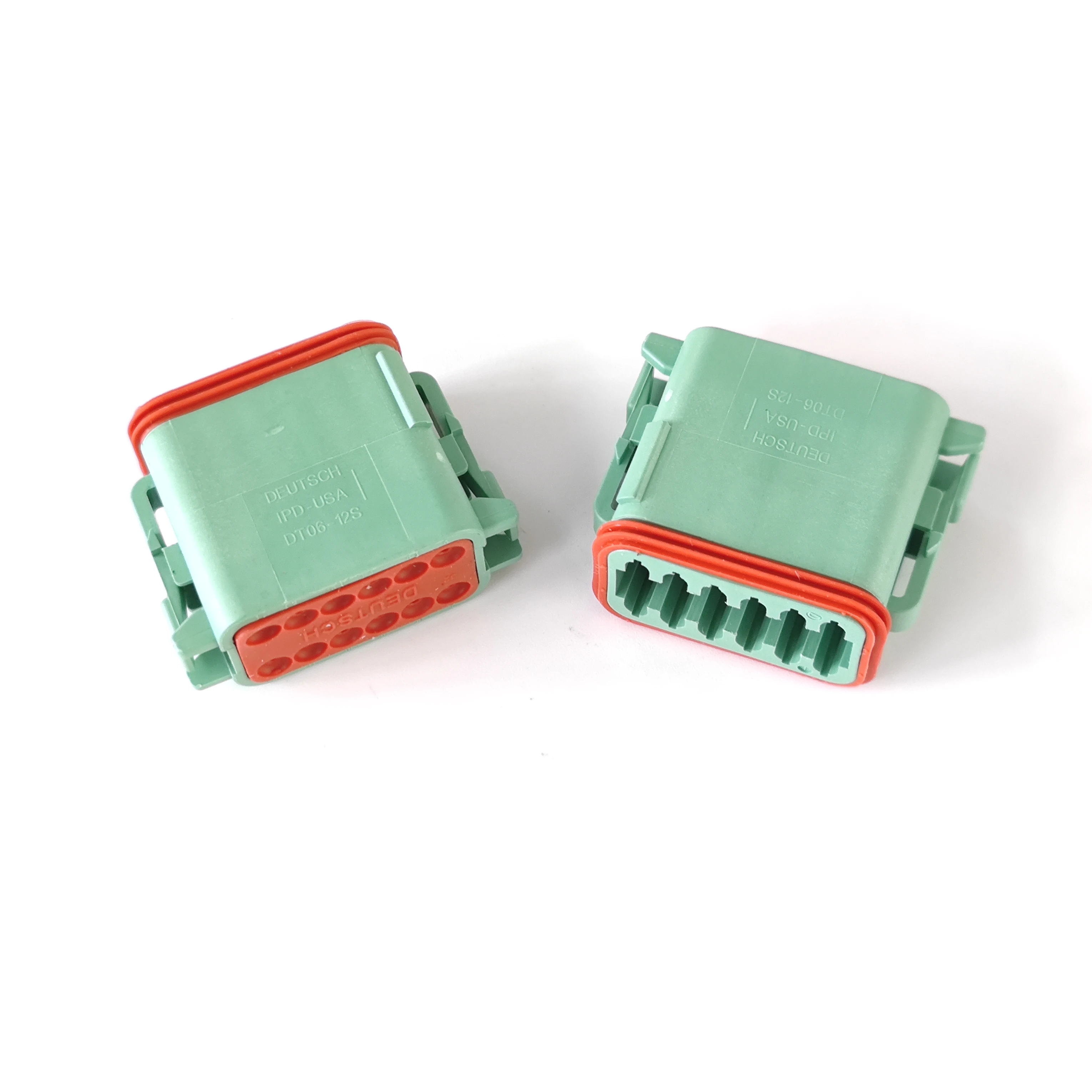 12 Pin Automotive Housing Deutsch DT Series Car Electrical Wire Female Connector Green DT06-12SC