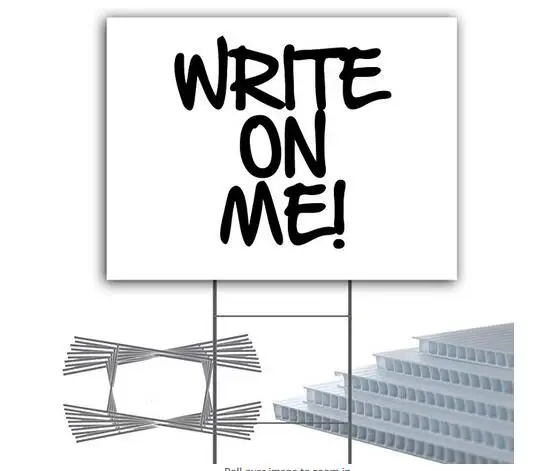 Blank White Yard Signs 18x24 with H-Stakes for Garage Sale, Rent, Open House, Estate Sale, Now Hiring
