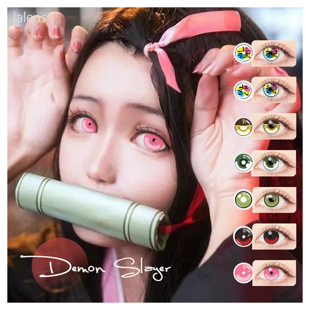 Lalens Crazy Halloween Anime Cosplay Contact Lens With Power 14.5MM Half Yearly Soft Eye Colored Contact Lenses Wholesale
