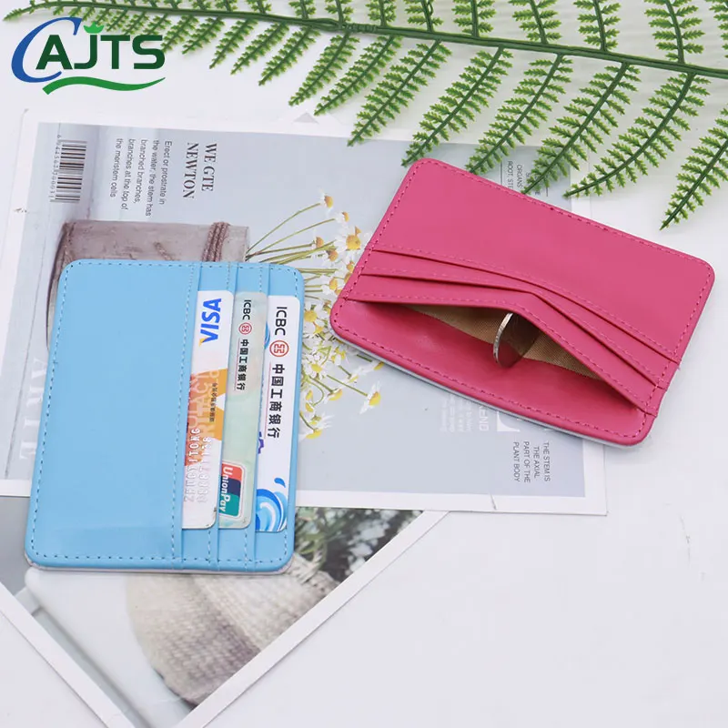 Factory Wholesale Supplier Diy Colour Credit Wallet Sublimation Leather Card Holder & Note Holder
